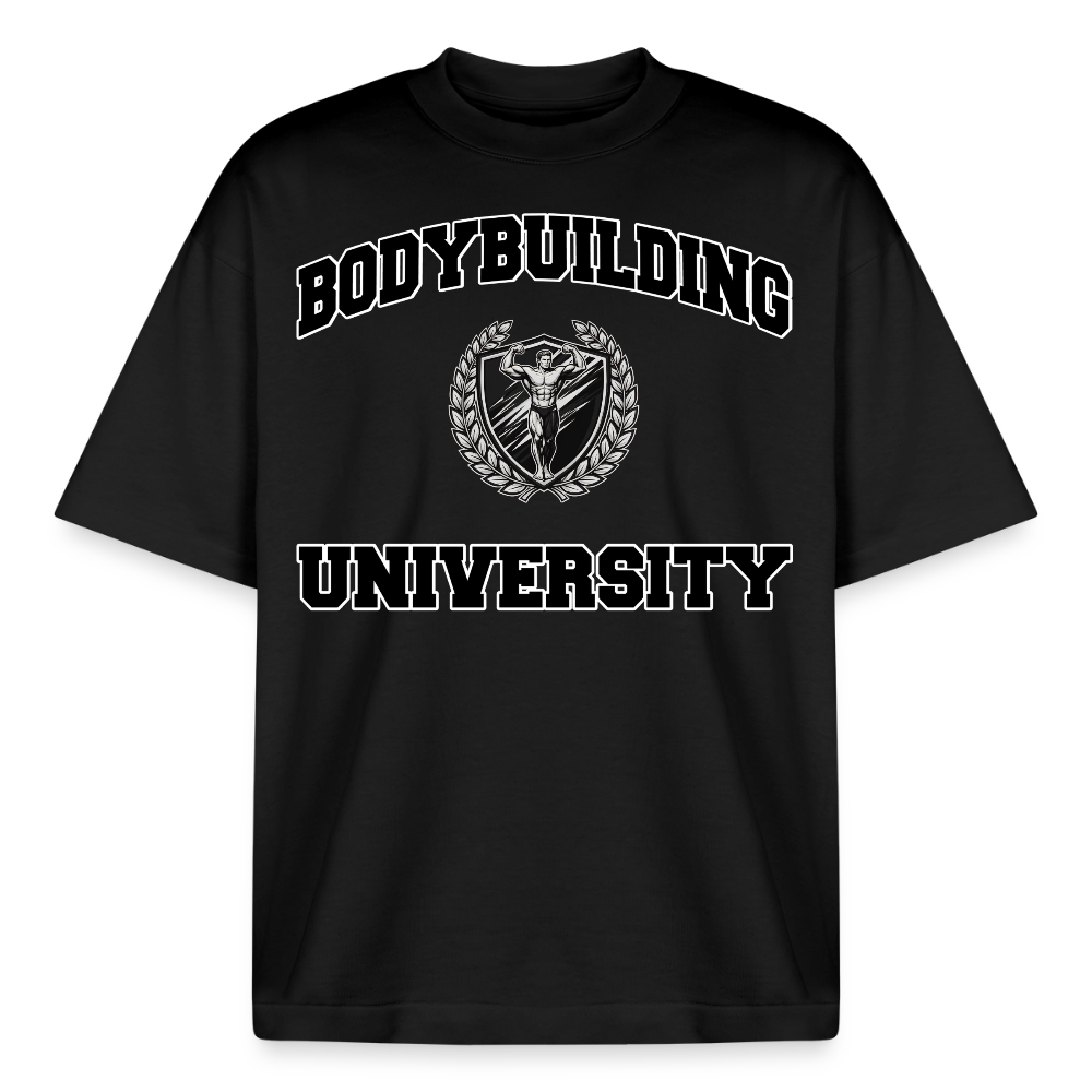Heavyweight Oversized 'BB University' Pump Cover (Frontprint) Black - Schwarz