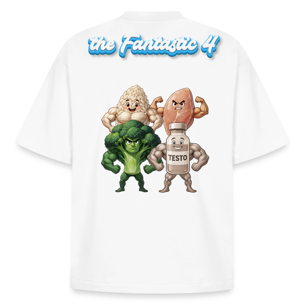 Heavyweight Oversized 'Fantastic 4' Pump Cover (Back Print) - Weiß
