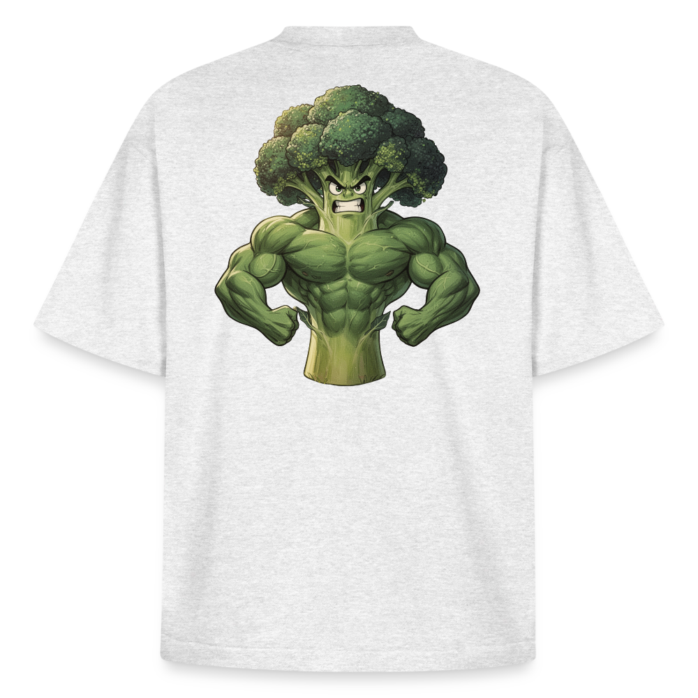 Heavyweight Oversized 'Brokkoli' Pump Cover (Back Print) - Kühles Grau meliert