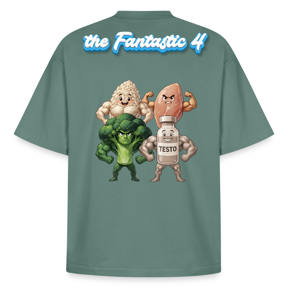 Heavyweight Oversized 'Fantastic 4' Pump Cover (Back Print) - Grüner Bucht