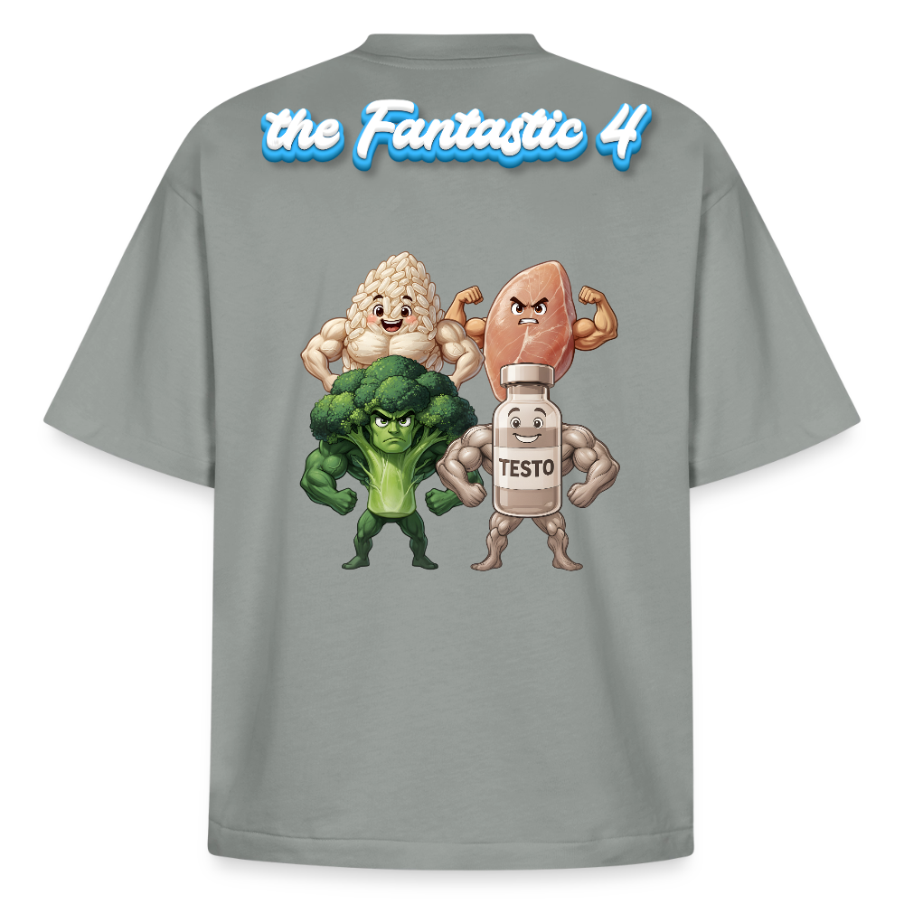 Heavyweight Oversized 'Fantastic 4' Pump Cover (Back Print) - Nebelgrau