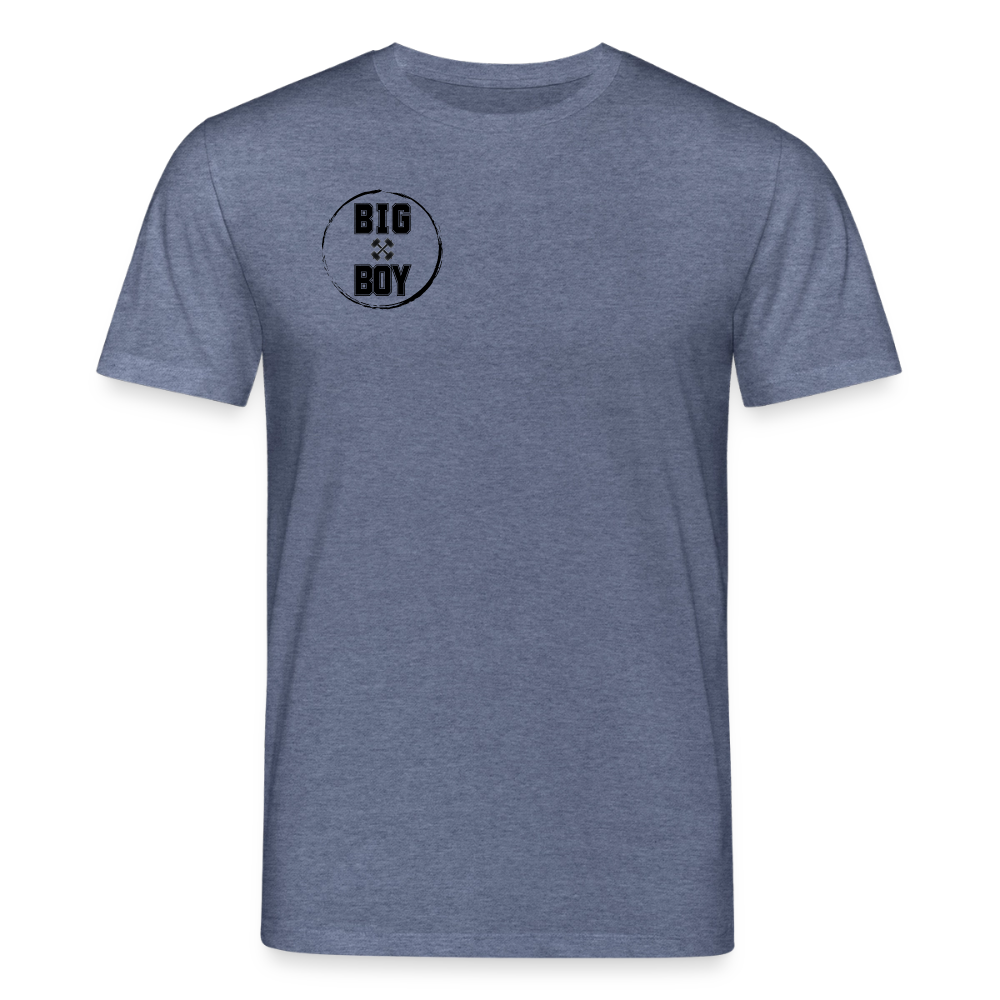 Medium Fit 'BIG BOY' T Shirt (Frontprint) - Dunkelblau meliert