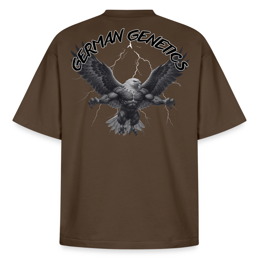 Heavyweight Oversized 'German Genetics' Pump Cover (Back Print) - Dunkelbraun