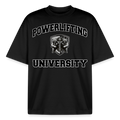 Heavyweight Oversized 'Powerlifting University' Pump Cover (Frontprint) Black - Schwarz