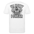 Medium Fit 'IM NATTY' T Shirt (Back Print) - Weiß
