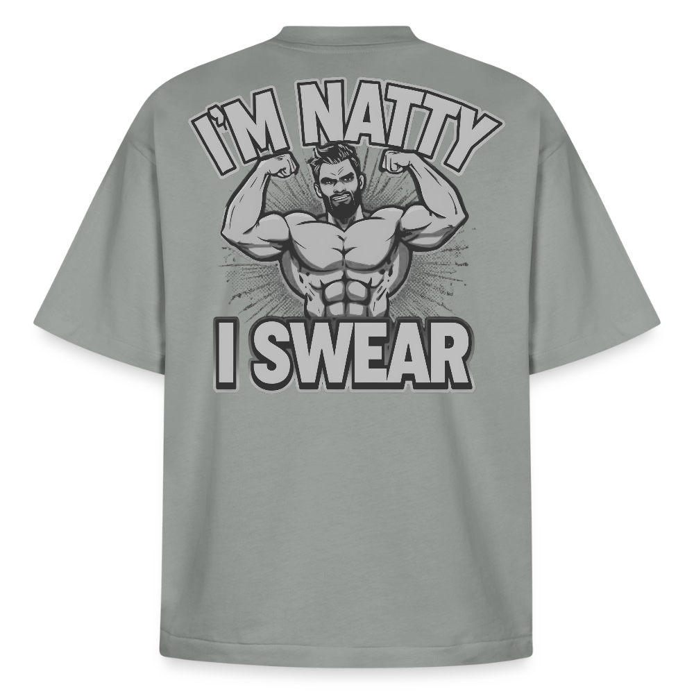 Heavyweight Oversized 'IM NATTY' Pump Cover (Back Print) - Nebelgrau