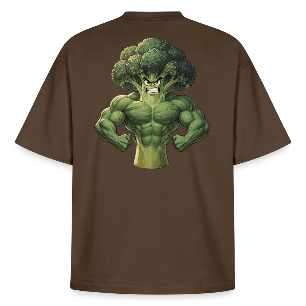 Heavyweight Oversized 'Brokkoli' Pump Cover (Back Print) - Dunkelbraun