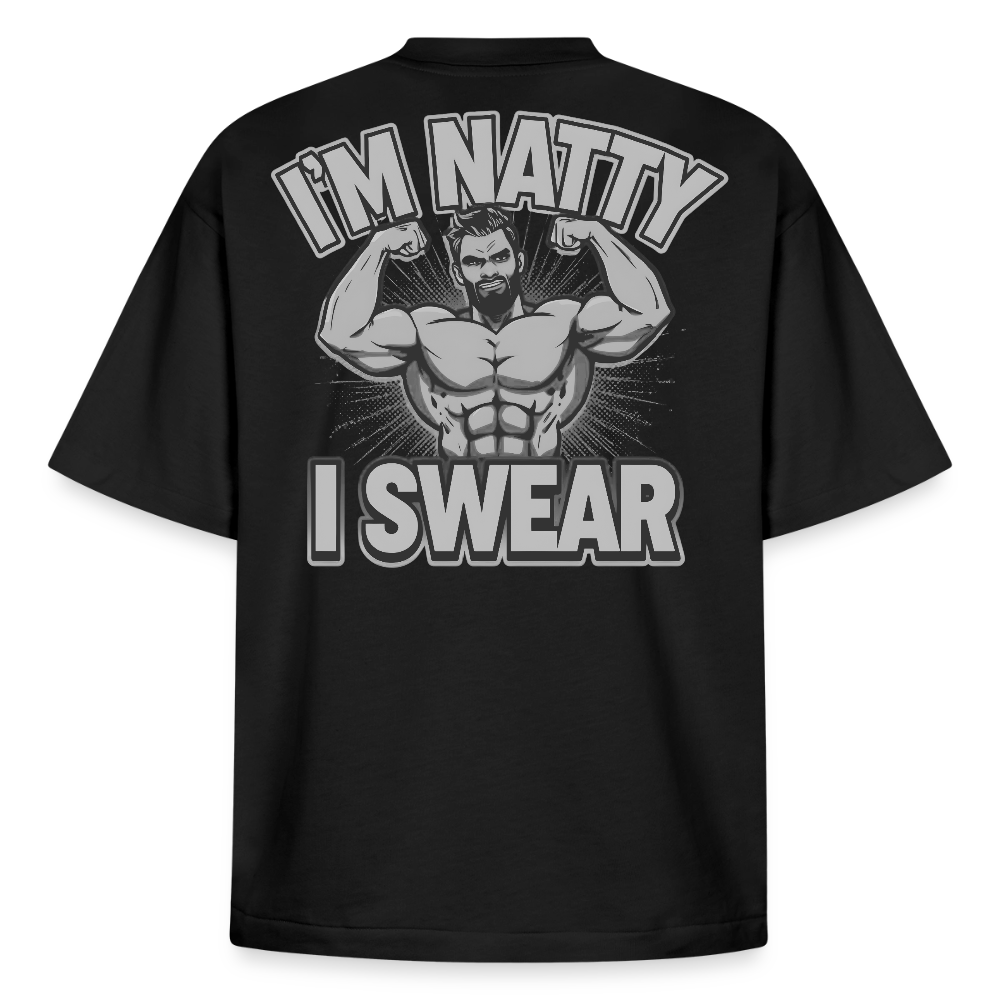 Heavyweight Oversized 'IM NATTY' Pump Cover (Back Print) - Schwarz