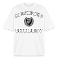 Heavyweight Oversized 'BB University' Pump Cover (Frontprint) - Weiß