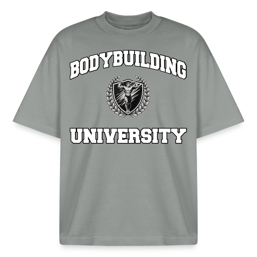 Heavyweight Oversized 'BB University' Pump Cover (Frontprint) - Nebelgrau