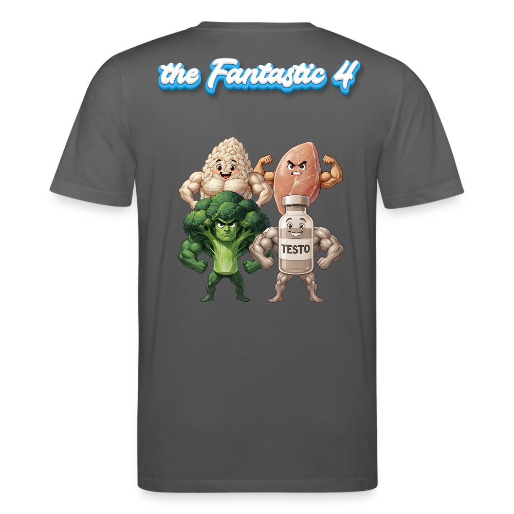 Medium Fit 'Fantastic 4' T Shirt (Back Print) - Anthrazit
